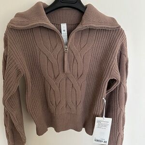 Lululemon Cable-Knit Oversized Half Zip